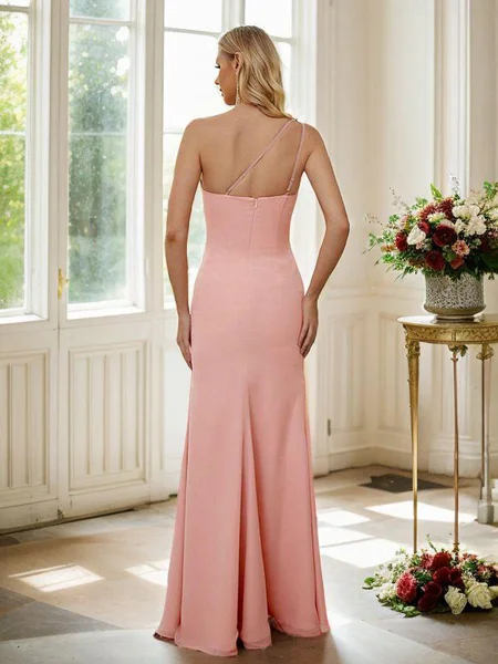 Sheath/Column Chiffon...