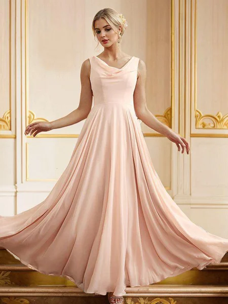 A-Line/Princess Chiffon...
