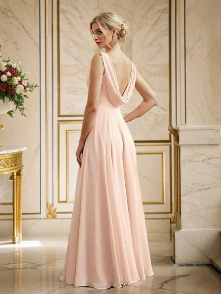 A-Line/Princess Chiffon...
