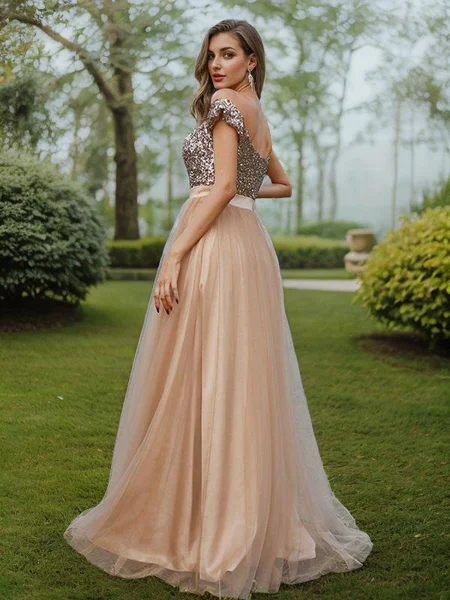 A-Line/Princess Tulle...