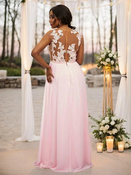 A-Line/Princess Chiffon...