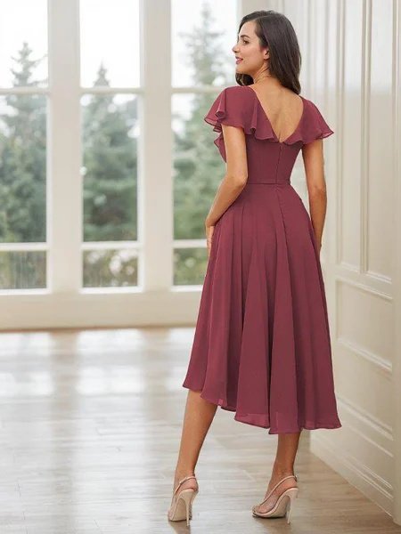 A-Line/Princess Chiffon...