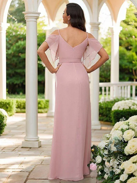 A-Line/Princess Chiffon...