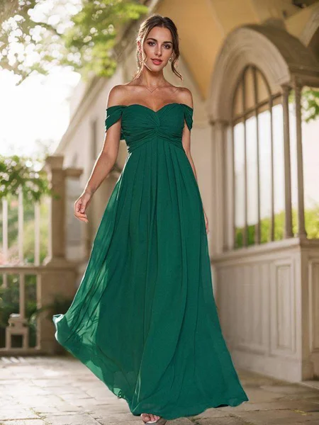 A-Line/Princess Chiffon...