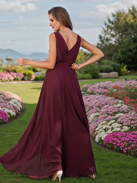 A-Line/Princess Chiffon...