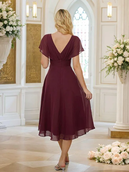 A-Line/Princess Chiffon...