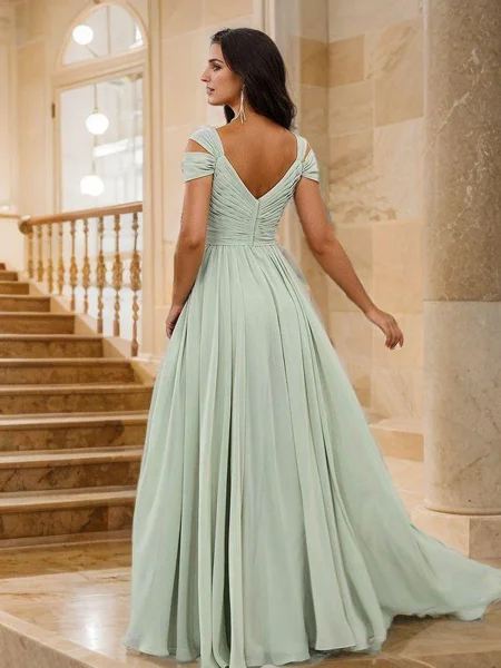 A-Line/Princess Chiffon...
