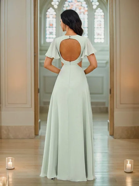 A-Line/Princess Chiffon...