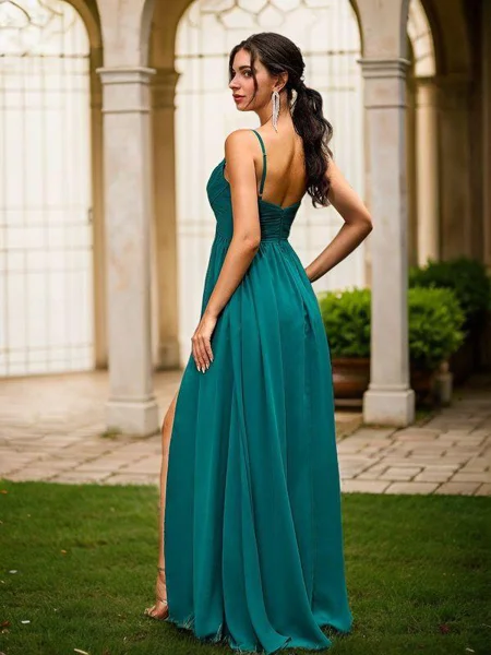 A-Line/Princess Chiffon...