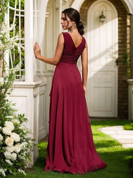 A-Line/Princess Chiffon...