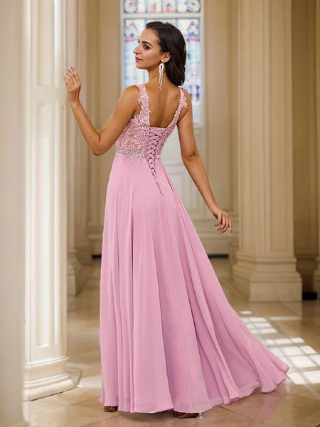 A-Line/Princess Chiffon...