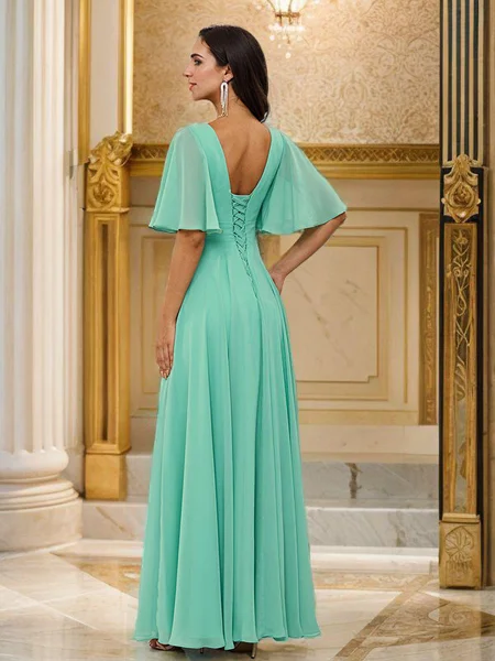 A-Line/Princess Chiffon...