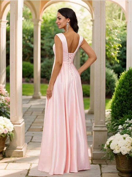 A-Line/Princess Satin...