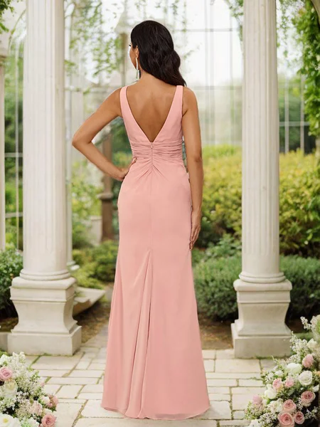 Sheath/Column Chiffon...