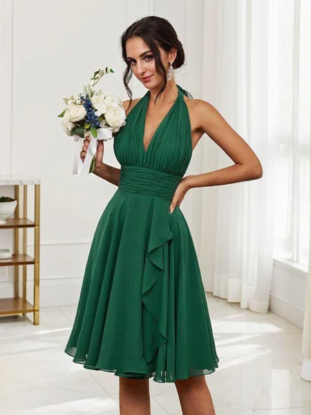 A-Line/Princess Chiffon...