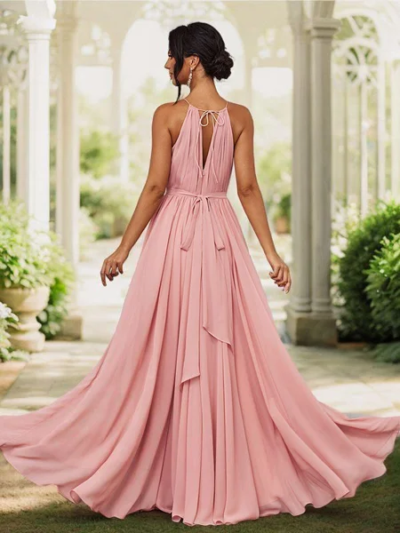 A-Line/Princess Chiffon...