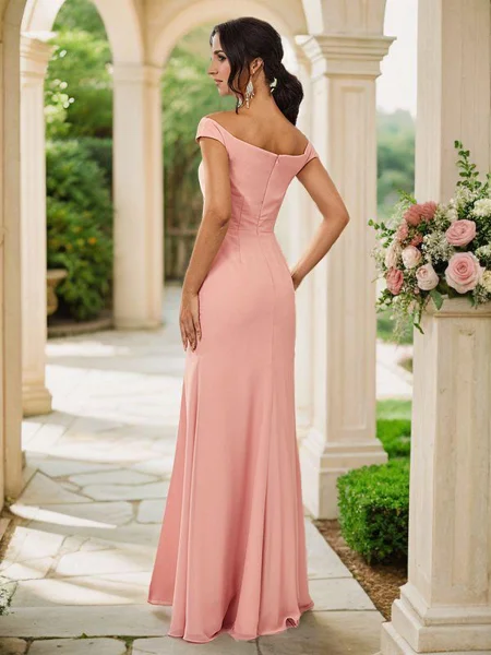 Sheath/Column Chiffon...