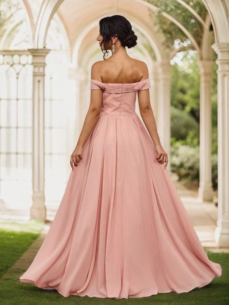 A-Line/Princess Chiffon...