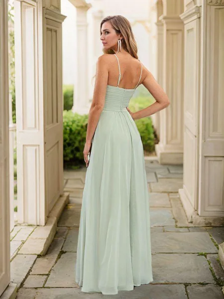 A-line/Princess Chiffon...