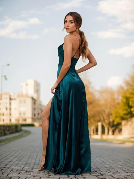 A-line/Princess Silk Like...