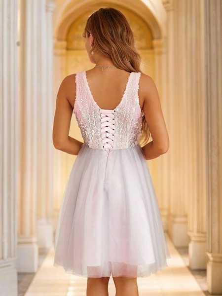 A-Line/Princess Sequin...
