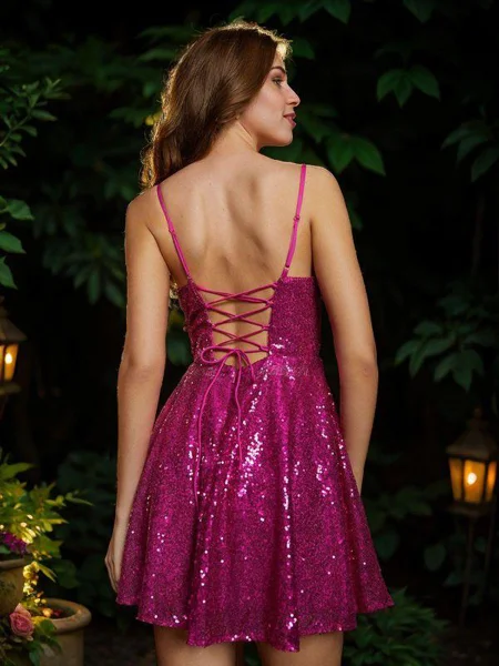 A-Line/Princess Sequins...