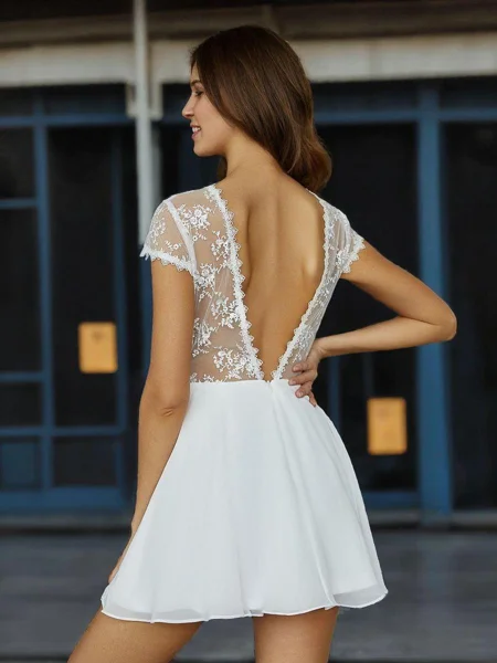 A-Line/Princess Chiffon...