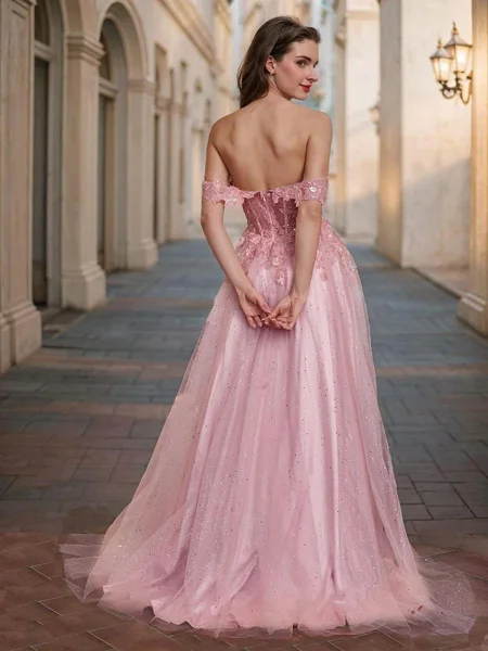 A-line Off-the-Shoulder...