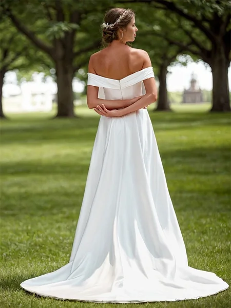 Sheath Satin Pleated...