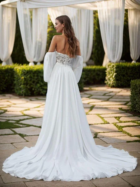 A-line Sweetheart Long...