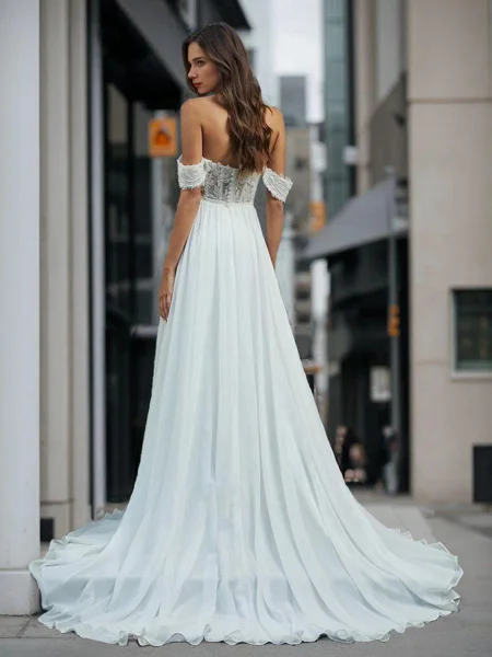 A-line Off-the-Shoulder...