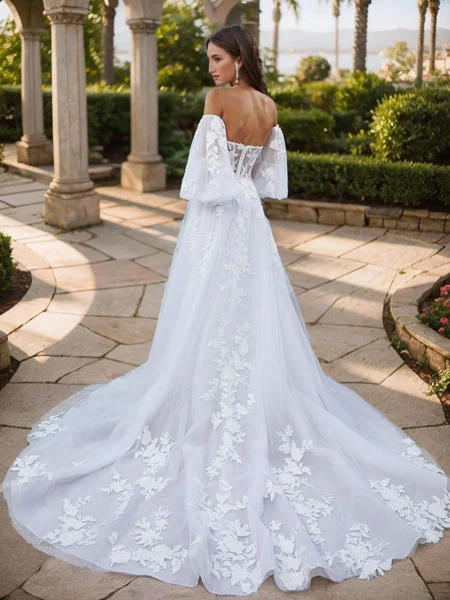 A-line Sweetheart Long...