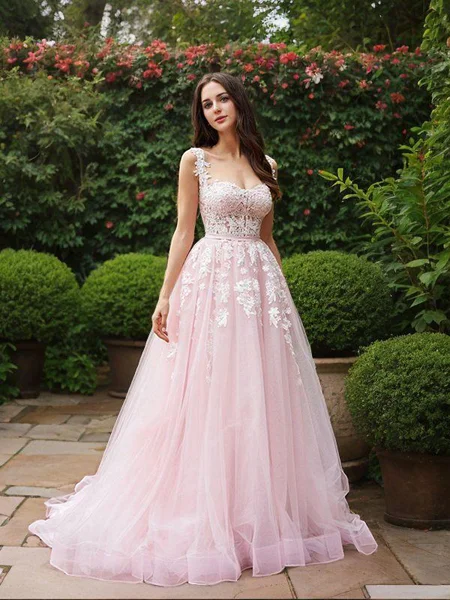 A-Line/Princess Tulle...