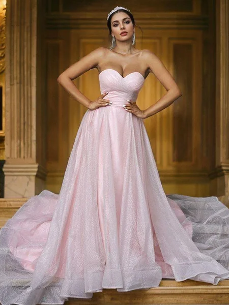 A-Line/Princess Satin...