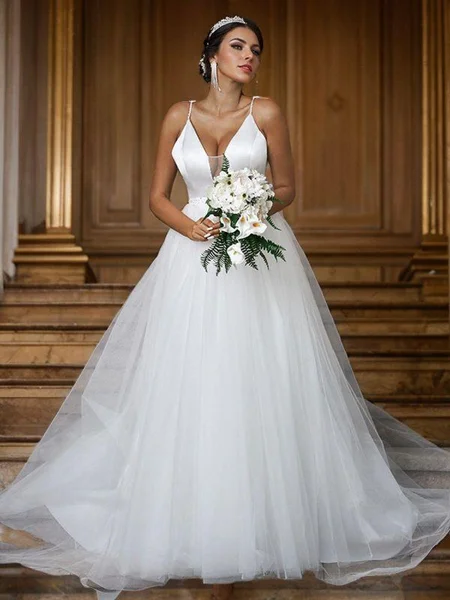 A-Line/Princess Tulle...