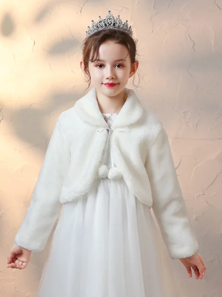 Soft Faux Fur Flower Girl...