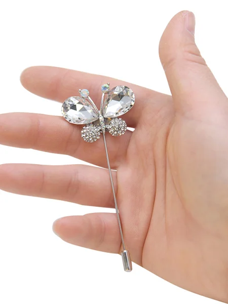 Fascinating Free-Form Rhinestone Boutonniere(Sold in a single piece)