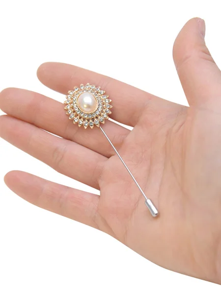 Gorgeous Free-Form Imitation Pearl Boutonniere(Sold in a single piece)