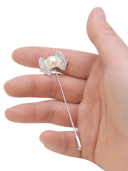 Stunning Free-Form Imitation Pearl Boutonniere(Sold in a single piece)