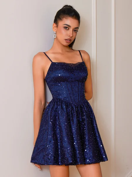 A-line Spaghetti Straps...