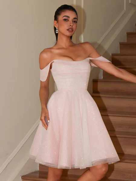 A-line Off-the-Shoulder...