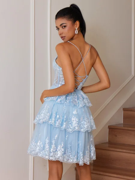 A-line Spaghetti Straps...