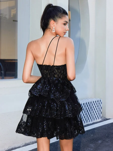 Ball-Gown One-Shoulder...