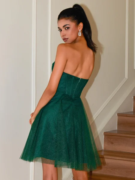 A-line Straight Pleated...