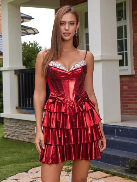 A-line Spaghetti Straps...