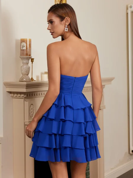 A-line Sweetheart Cascading...