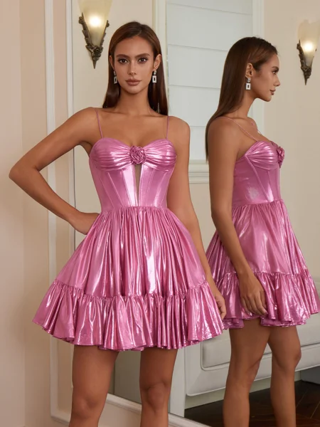 A-line Spaghetti Straps...