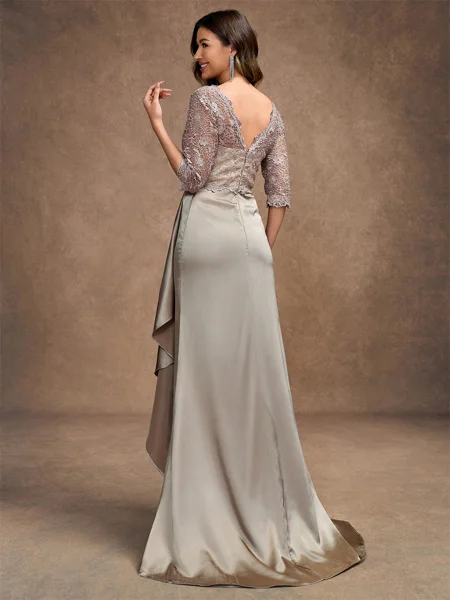 A-Line/Princess Satin Lace...