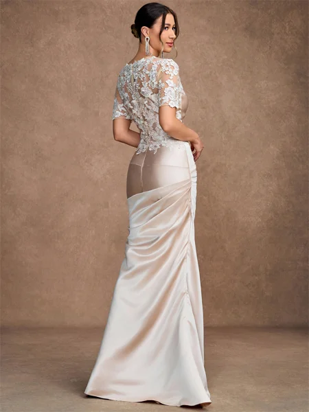 Sheath/Column Satin Lace...