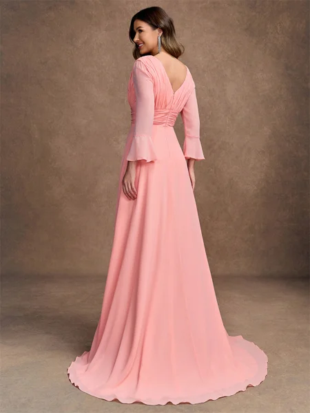 A-Line/Princess Chiffon...
